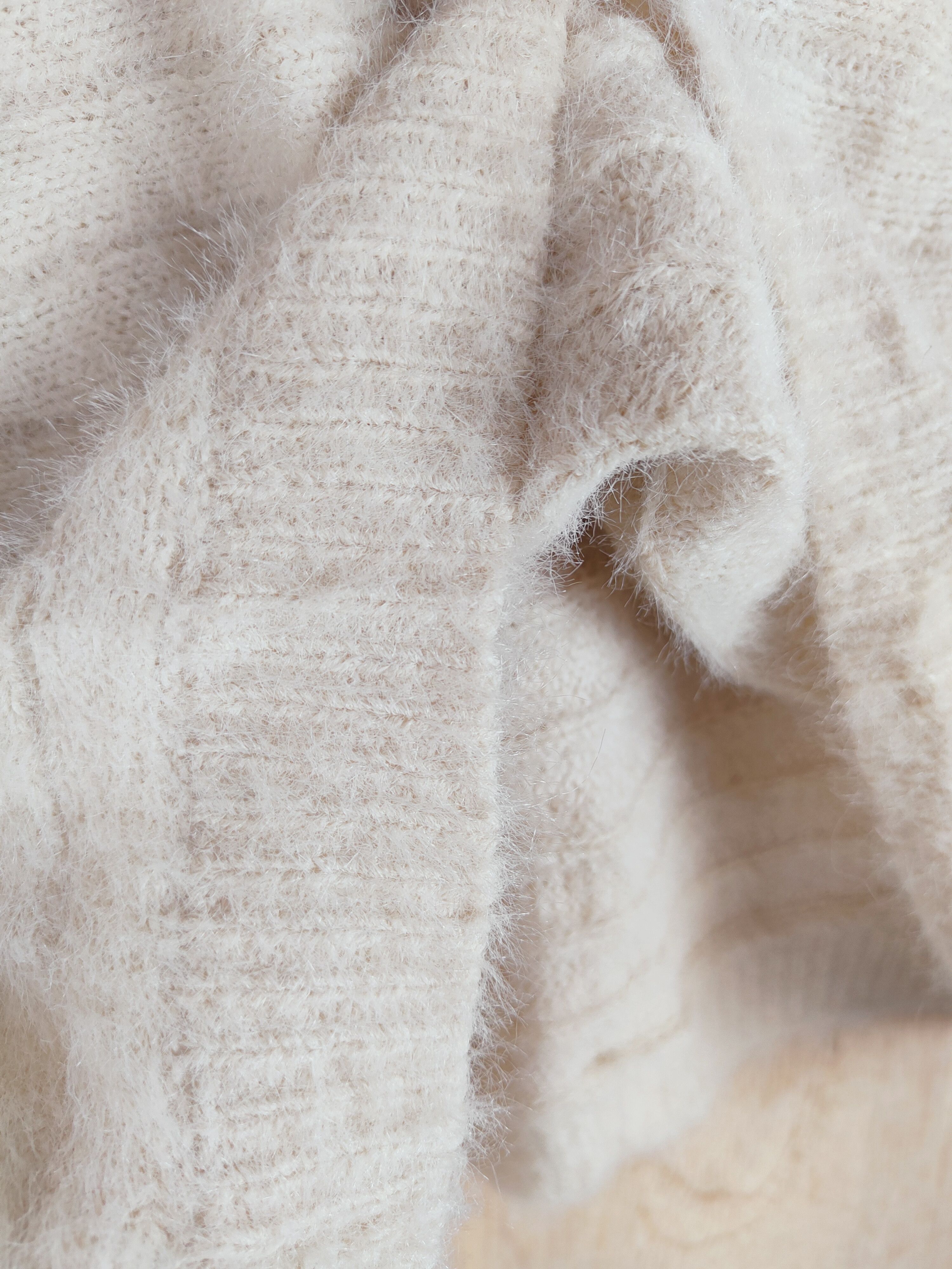 Homespun Knitwear Japanese Brand Cream Shag Shaggy Fur Mohair Knitwear #S249 Size M / US 6-8 / IT 42-44 - 8 Thumbnail