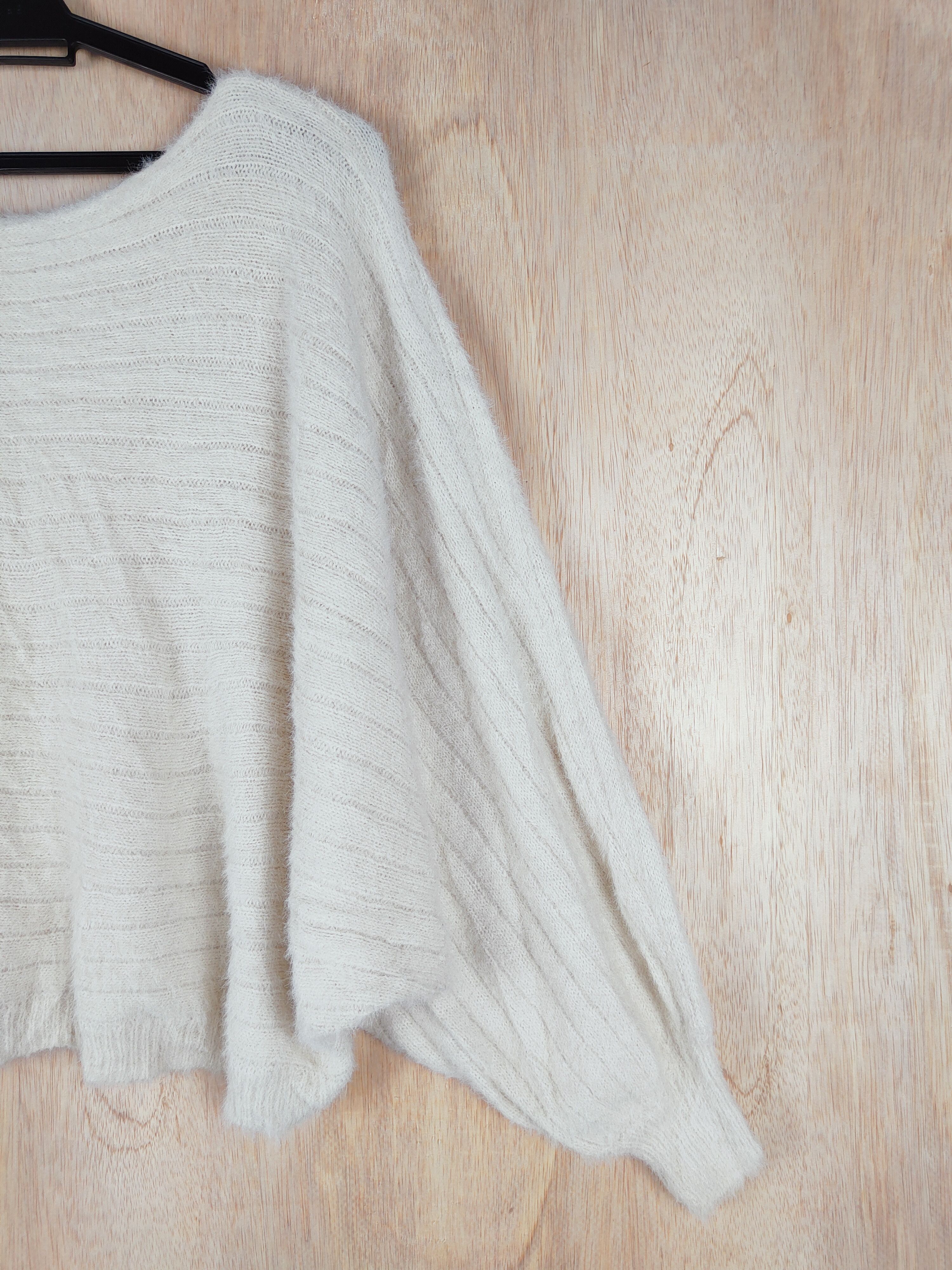 Homespun Knitwear Japanese Brand Cream Shag Shaggy Fur Mohair Knitwear #S249 Size M / US 6-8 / IT 42-44 - 7 Thumbnail