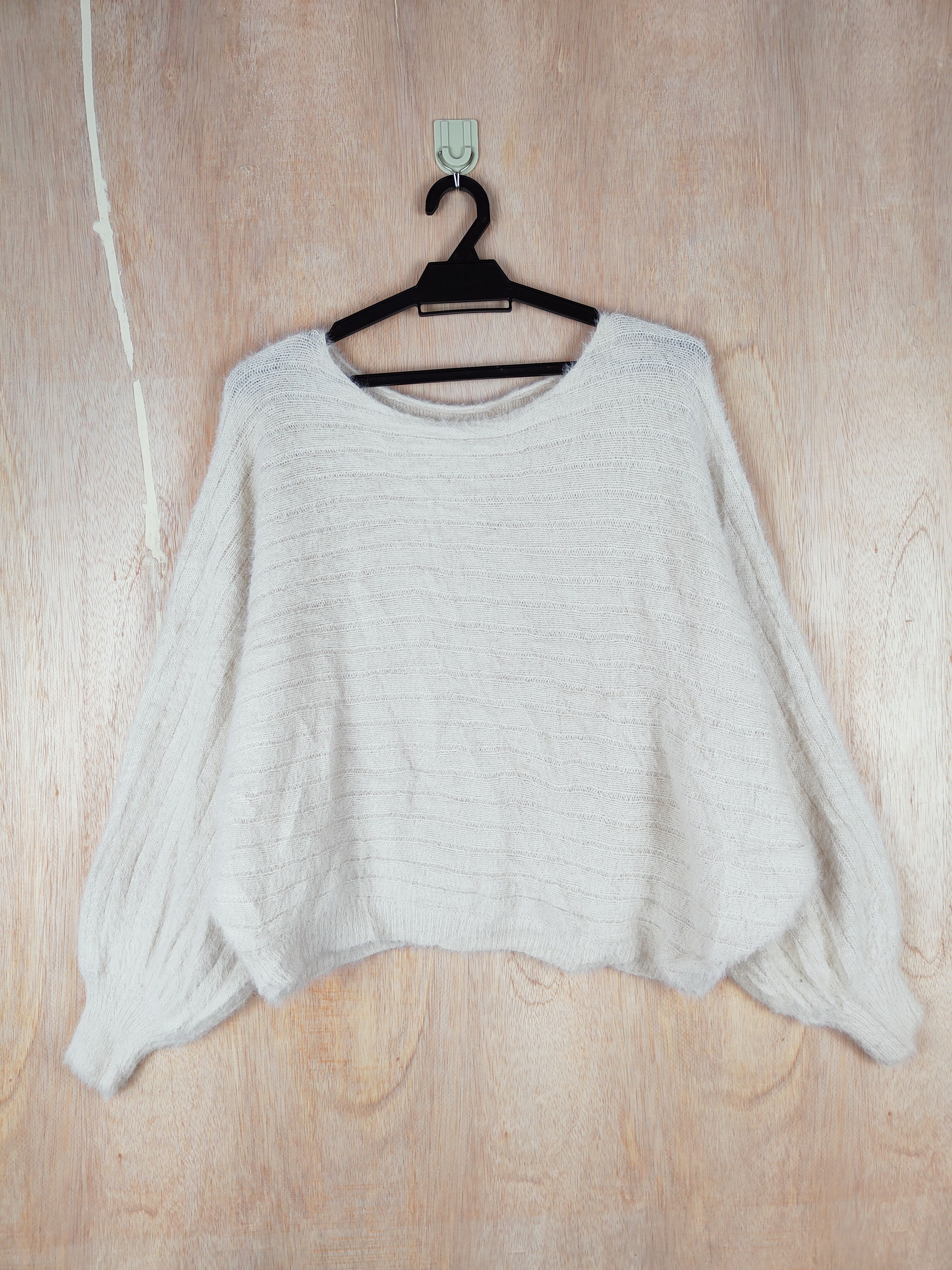 Homespun Knitwear Japanese Brand Cream Shag Shaggy Fur Mohair Knitwear #S249 Size M / US 6-8 / IT 42-44 - 1 Thumbnail