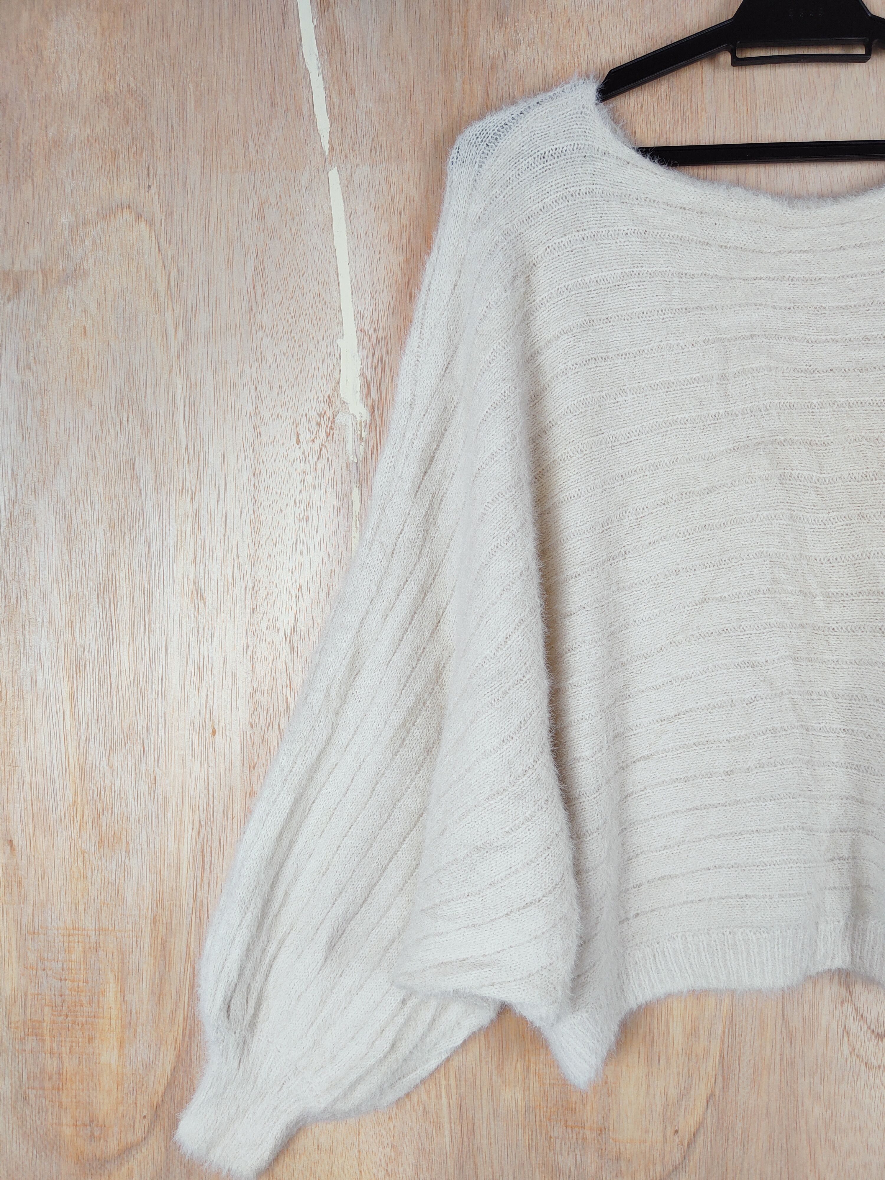 Homespun Knitwear Japanese Brand Cream Shag Shaggy Fur Mohair Knitwear #S249 Size M / US 6-8 / IT 42-44 - 6 Thumbnail