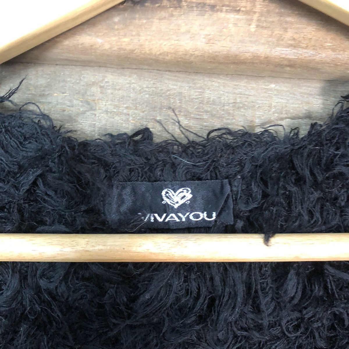 Homespun Knitwear × Japanese Brand Viva You Black Shag Shaggy Fur Mohair Knitwear #6950 Size S / US 4 / IT 40 - 6 Thumbnail