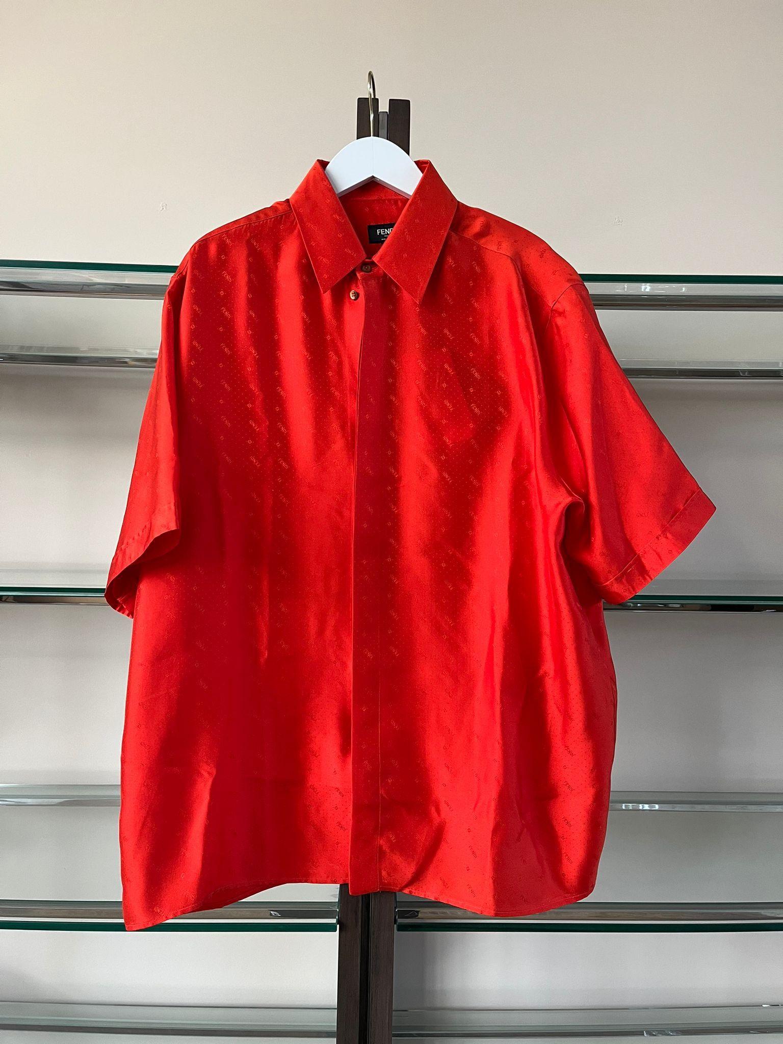 Silk Logo All Over Tee SS in Red