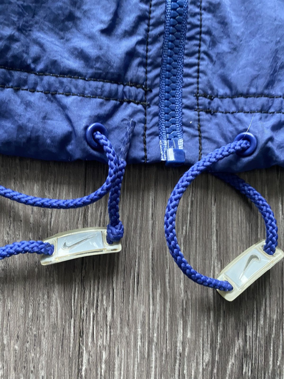 Nike × Vintage Vintage Nike Light Jacket Blue Black Swoosh Zip Size US XL / EU 56 / 4 - 5 Thumbnail