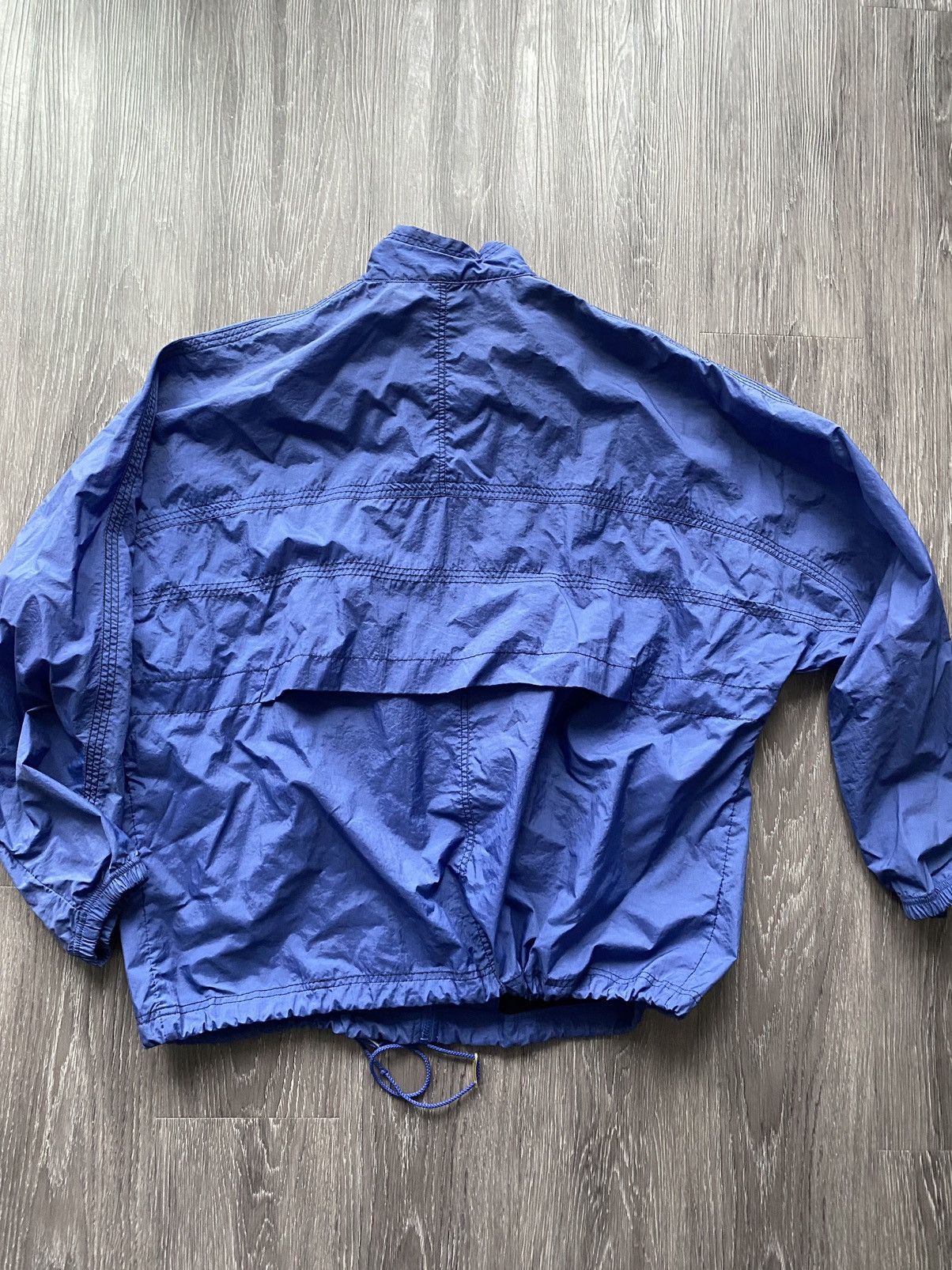 Nike × Vintage Vintage Nike Light Jacket Blue Black Swoosh Zip Size US XL / EU 56 / 4 - 9 Thumbnail