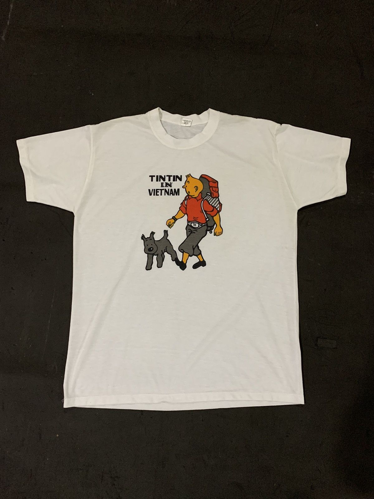 Cartoon Network 💸BINDINGOFFER💸VINTAGE TINTIN VIETNAM TEE Size US XL / EU 56 / 4 - 1 Thumbnail