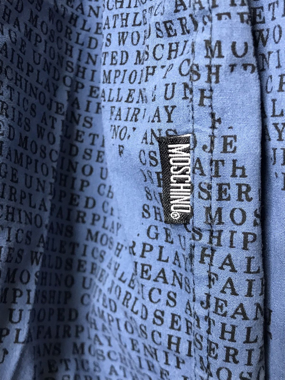 Vintage Moschino Jeans Uomo Monogram Printed Phirt