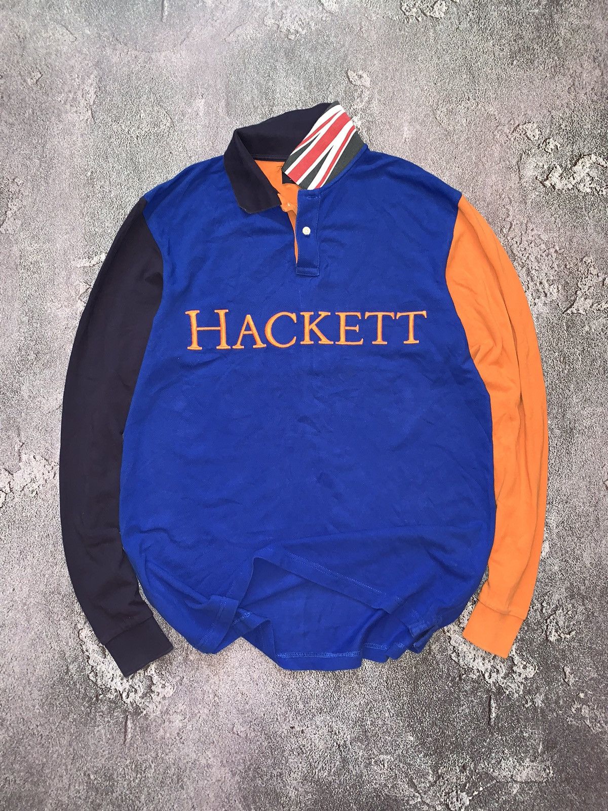 Hackett × Vintage Hackett vintage big logo rugby polo long sleeve sweatshirt Size US L / EU 52-54 / 3 - 2 Thumbnail