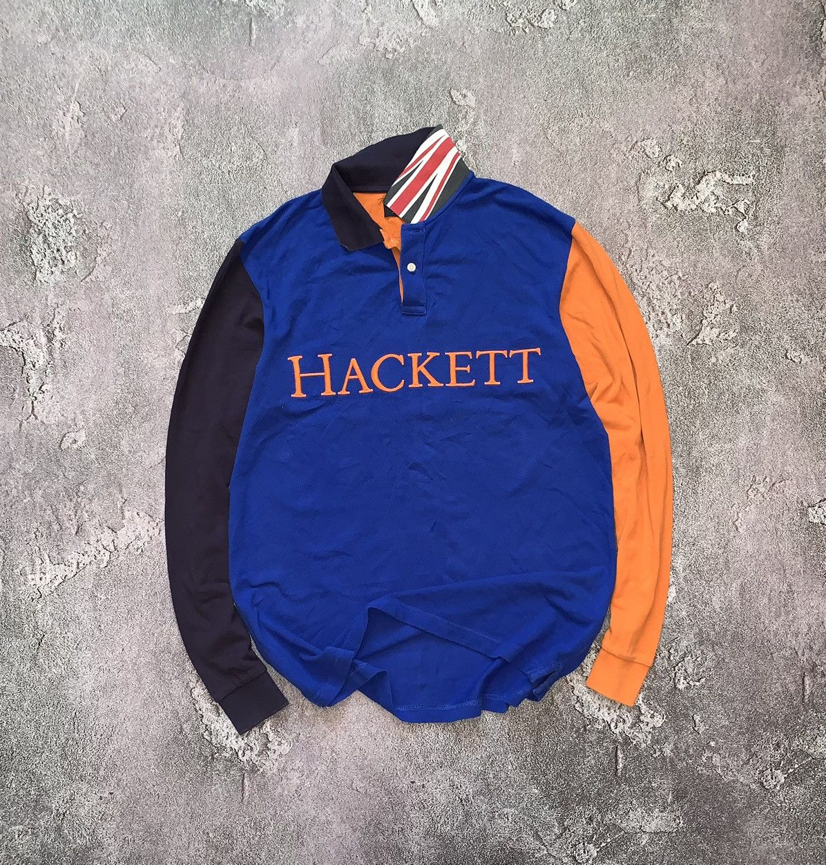 Hackett × Vintage Hackett vintage big logo rugby polo long sleeve sweatshirt Size US L / EU 52-54 / 3 - 1 Thumbnail