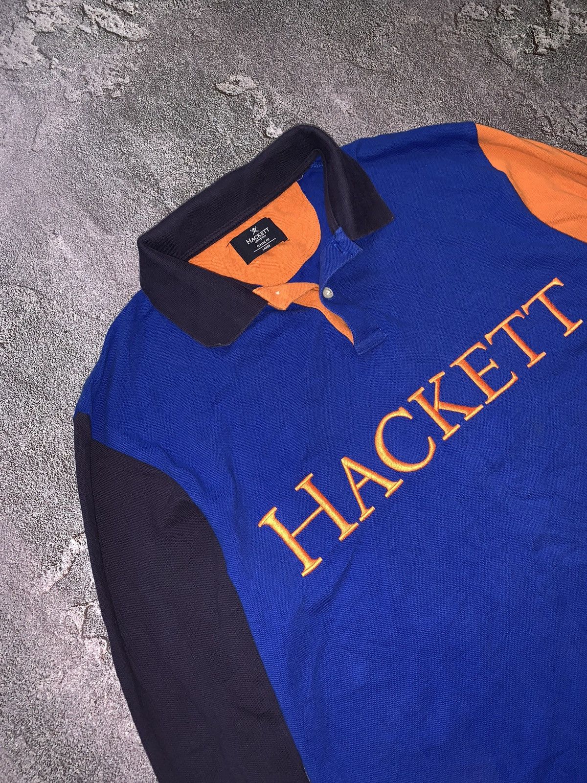 Hackett × Vintage Hackett vintage big logo rugby polo long sleeve sweatshirt Size US L / EU 52-54 / 3 - 3 Thumbnail