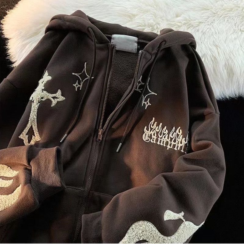 Japanese Brand Embroidered Cardigan Hoodies Size US XL / EU 56 / 4 - 3 Thumbnail