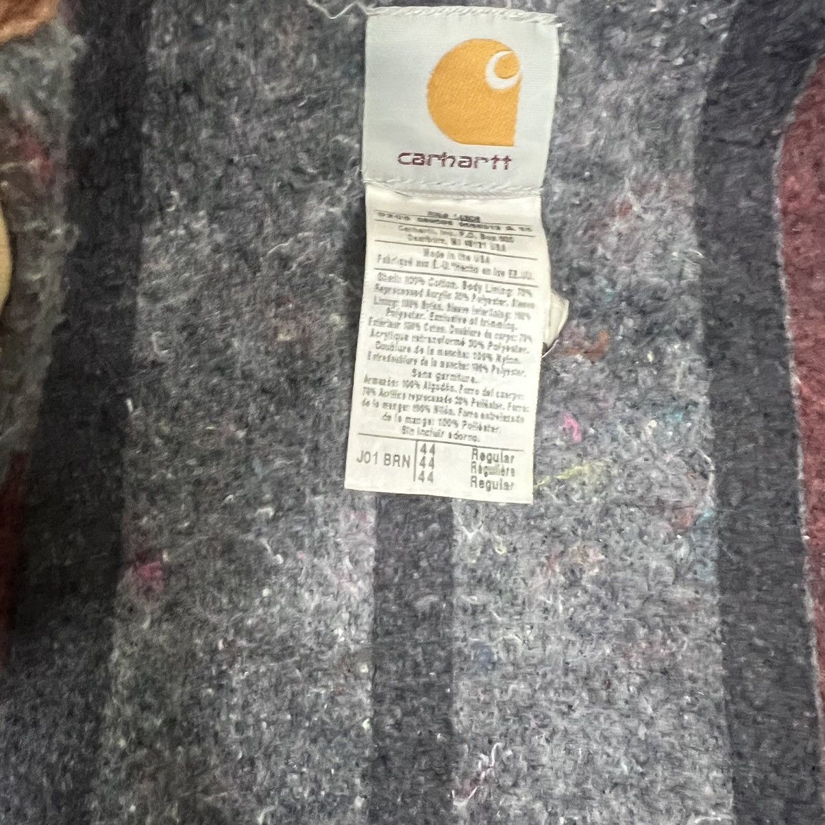 Carhartt Sun faded Sandstone Carhartt blanket lined detroit jacket Size US L / EU 52-54 / 3 - 4 Thumbnail