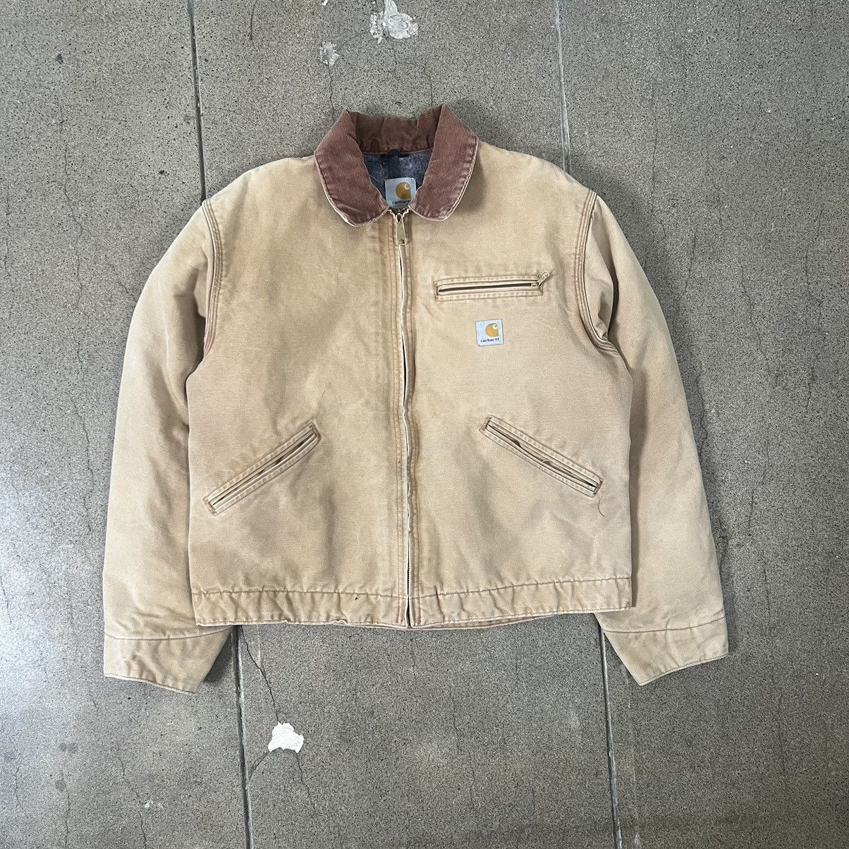 Carhartt Sun faded Sandstone Carhartt blanket lined detroit jacket Size US L / EU 52-54 / 3 - 1 Thumbnail