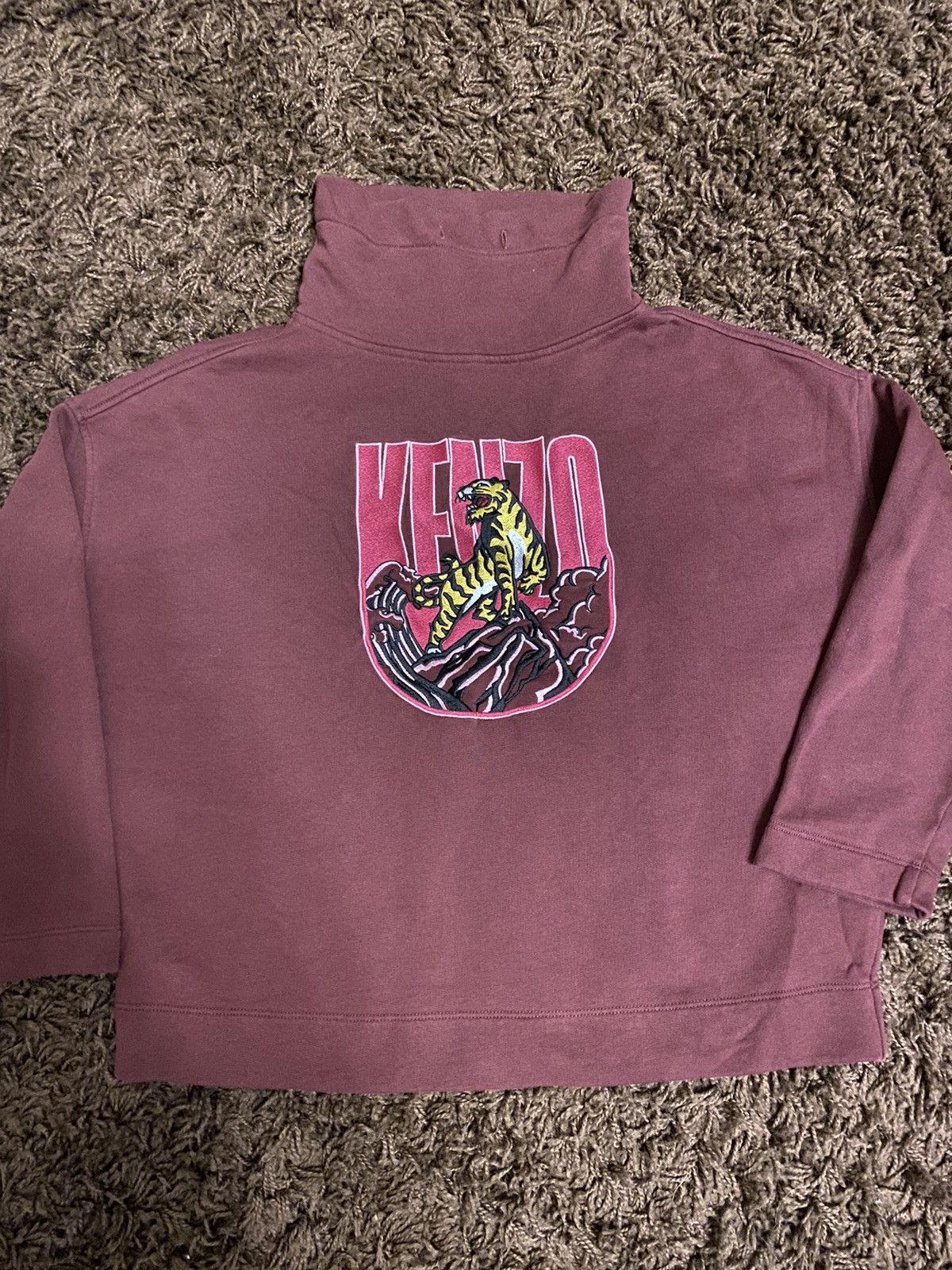 Kenzo Burgundy Tiger Mountain Sweatshirt Sweatshirts