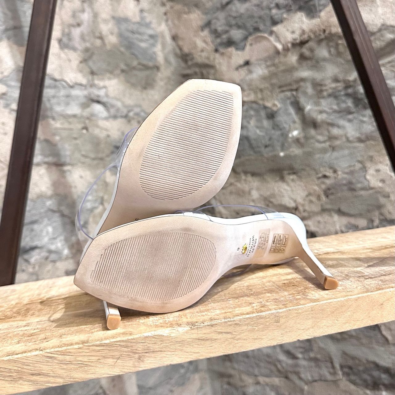 Stuart Weitzman Stuart Weitzman PVC White Aleena 100 Heeled Mules Size US 9.5 / IT 39.5 - 8 Thumbnail