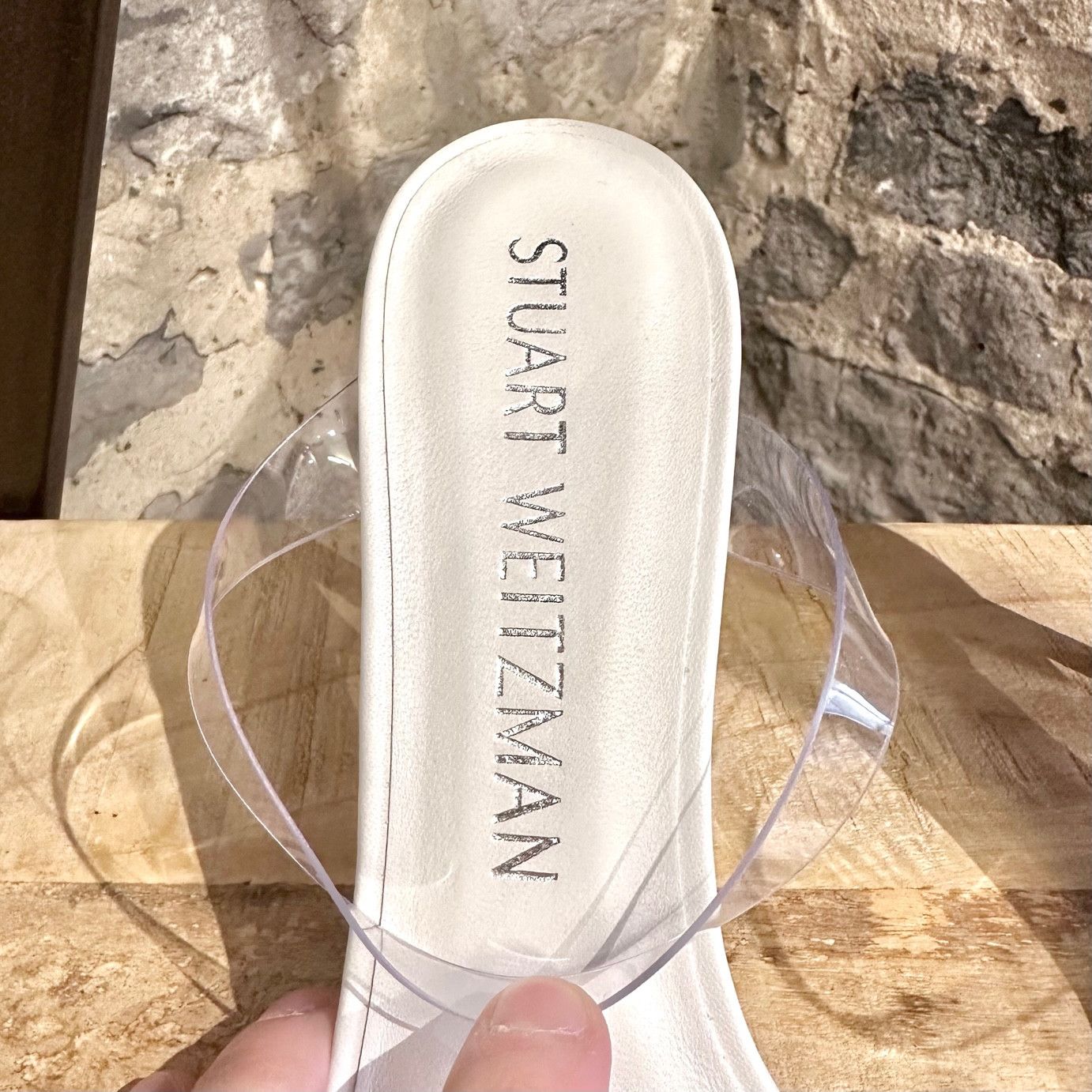 Stuart Weitzman Stuart Weitzman PVC White Aleena 100 Heeled Mules Size US 9.5 / IT 39.5 - 4 Thumbnail