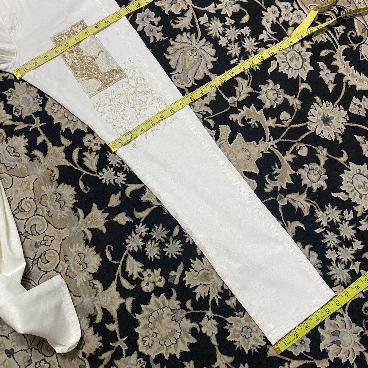 Designer × Stella McCartney Stella McCartney Gold Patchwork Embroidery Boyfriend Jeans Size 30" / US 8 / IT 44 - 25 Thumbnail