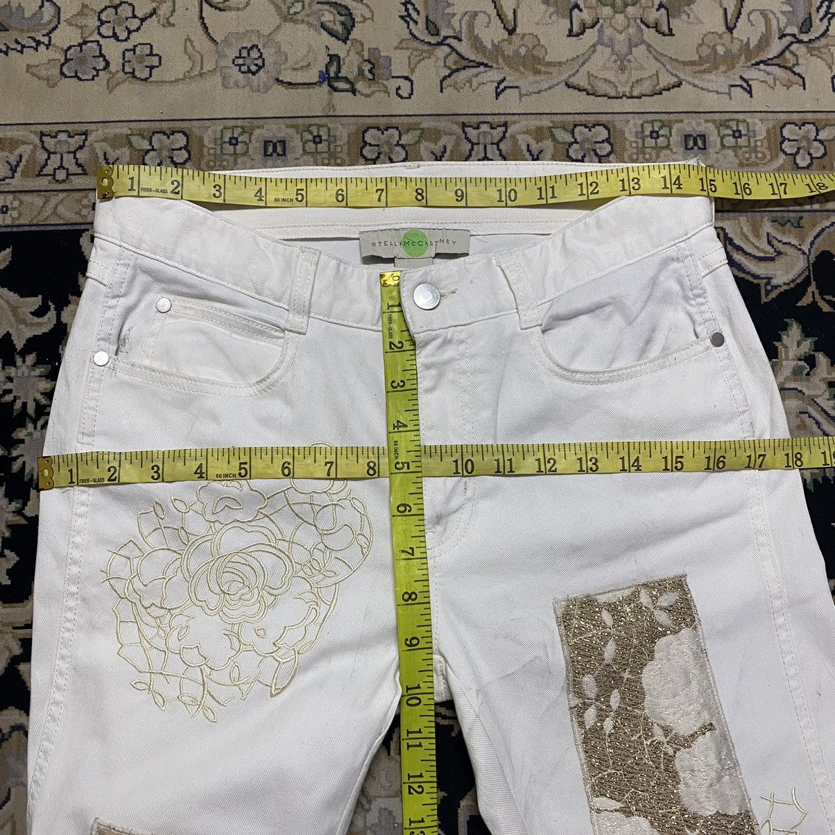 Designer × Stella McCartney Stella McCartney Gold Patchwork Embroidery Boyfriend Jeans Size 30" / US 8 / IT 44 - 23 Thumbnail