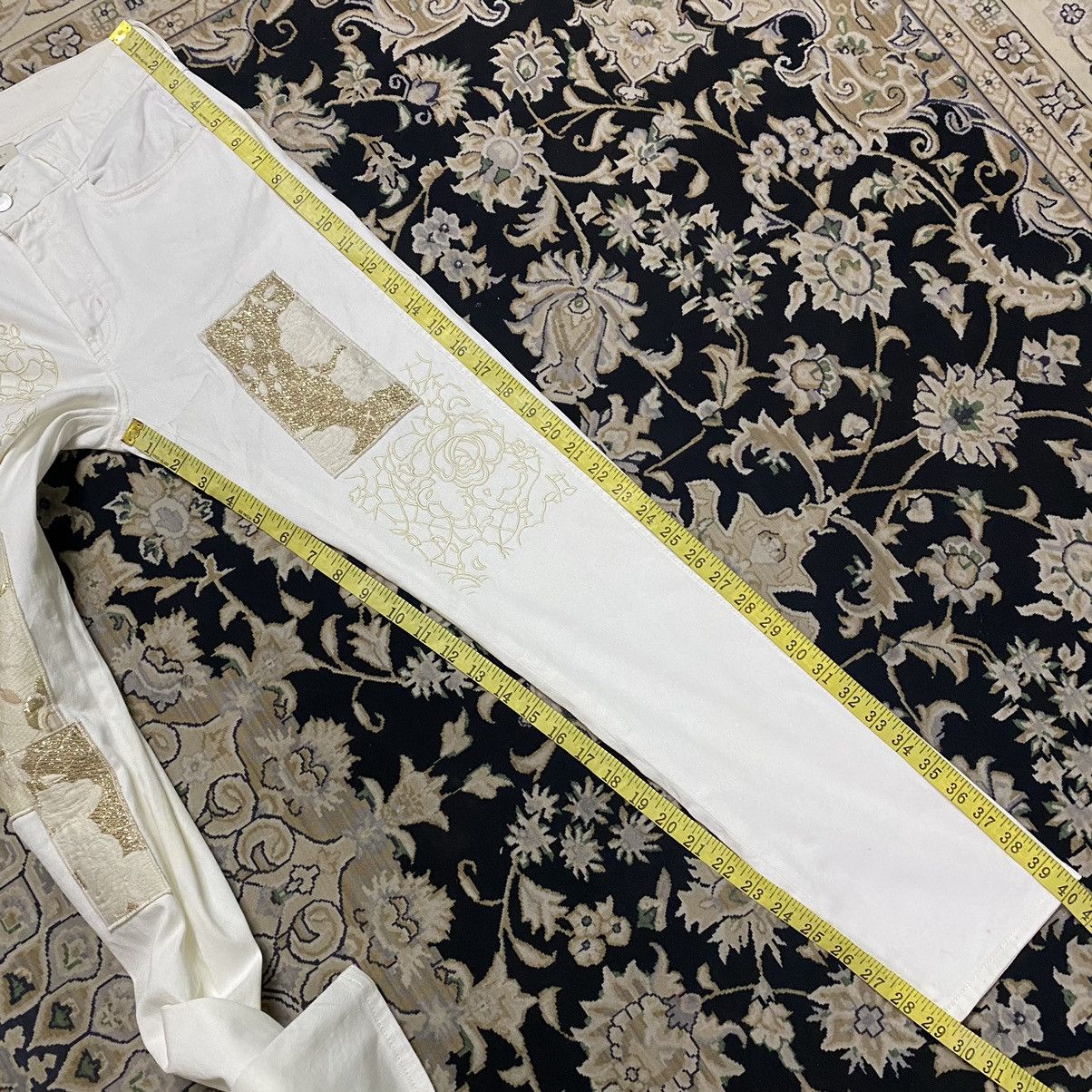Designer × Stella McCartney Stella McCartney Gold Patchwork Embroidery Boyfriend Jeans Size 30" / US 8 / IT 44 - 24 Thumbnail
