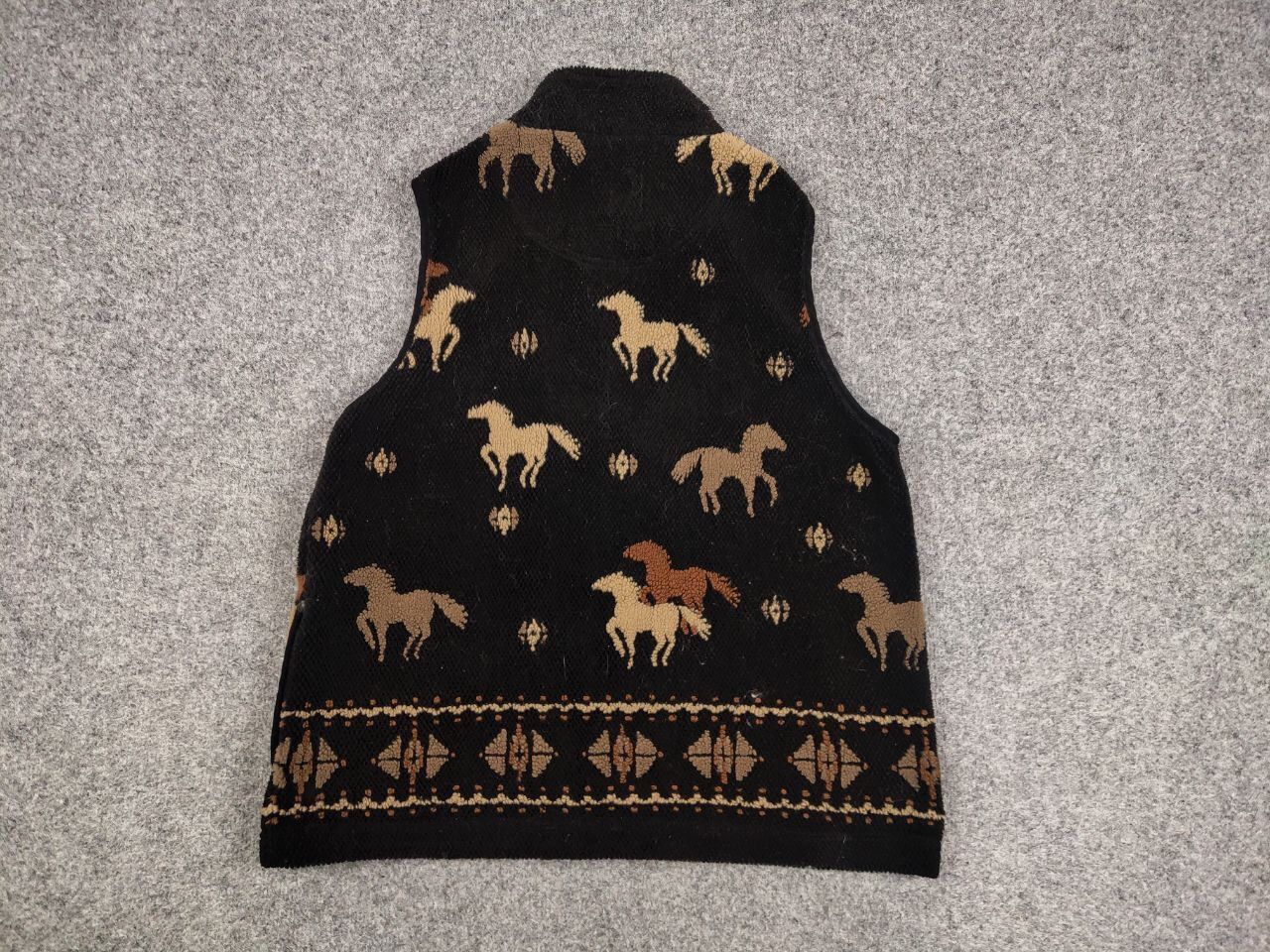 Other Vintage 90's All dark Print Zip Fleece Vest Jacket Size US M / EU 48-50 / 2 - 7 Thumbnail