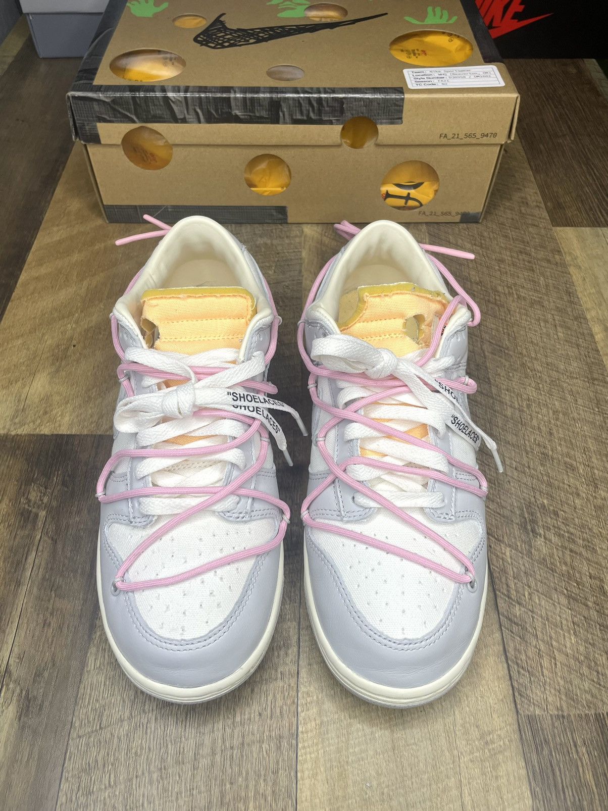 Nike × Off-White Off White Nike Dunk Low Lot 09 of 50 retro og Size US 9.5 / EU 42-43 - 2 Thumbnail