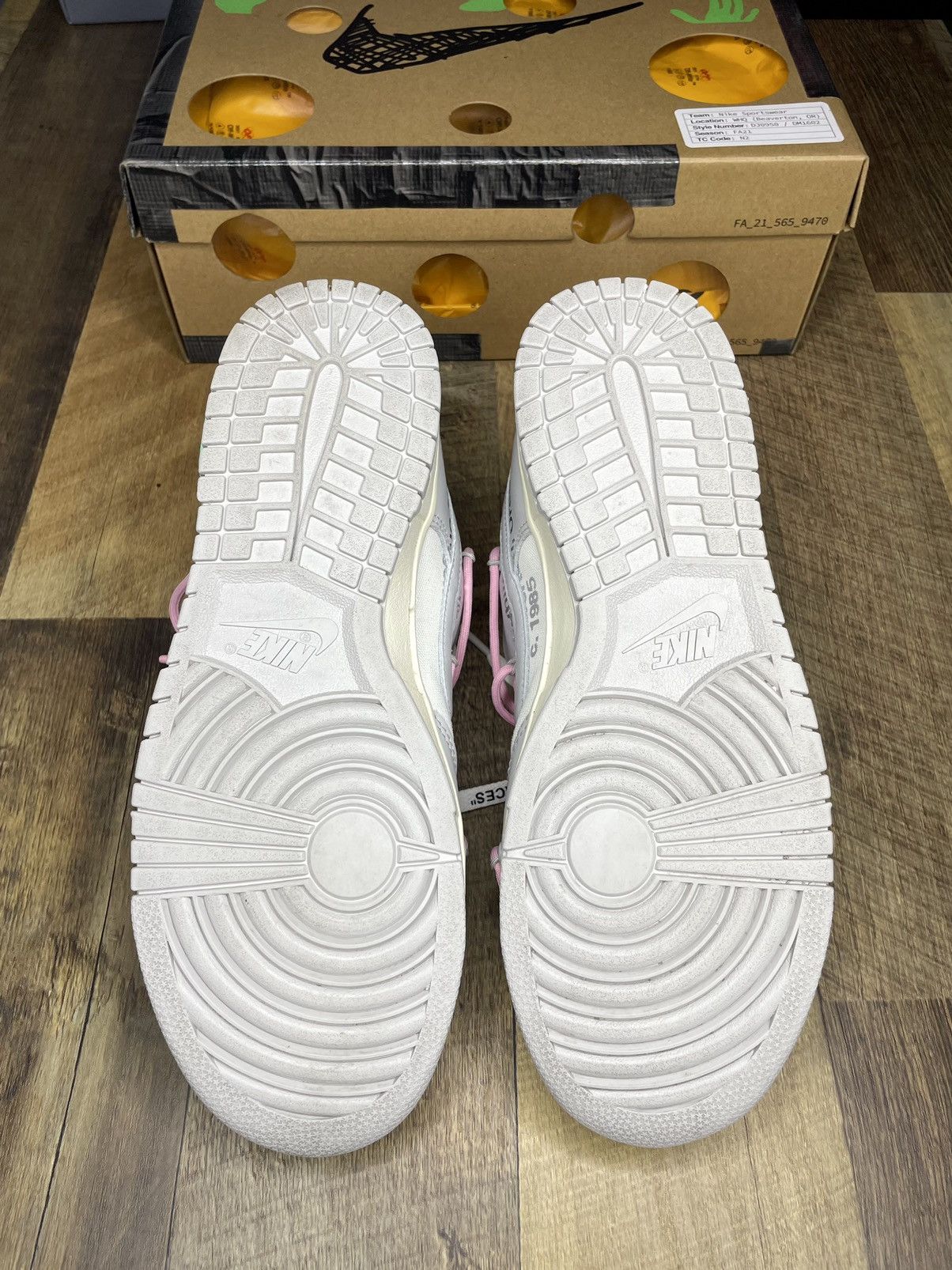Nike × Off-White Off White Nike Dunk Low Lot 09 of 50 retro og Size US 9.5 / EU 42-43 - 3 Thumbnail