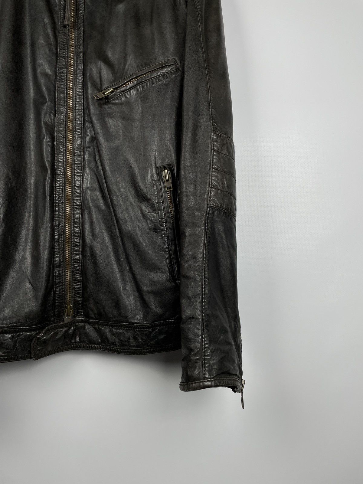 DRYKORN Drykorn For Beautiful People Leather Biker Jacket Size US L / EU 52-54 / 3 - 8 Thumbnail
