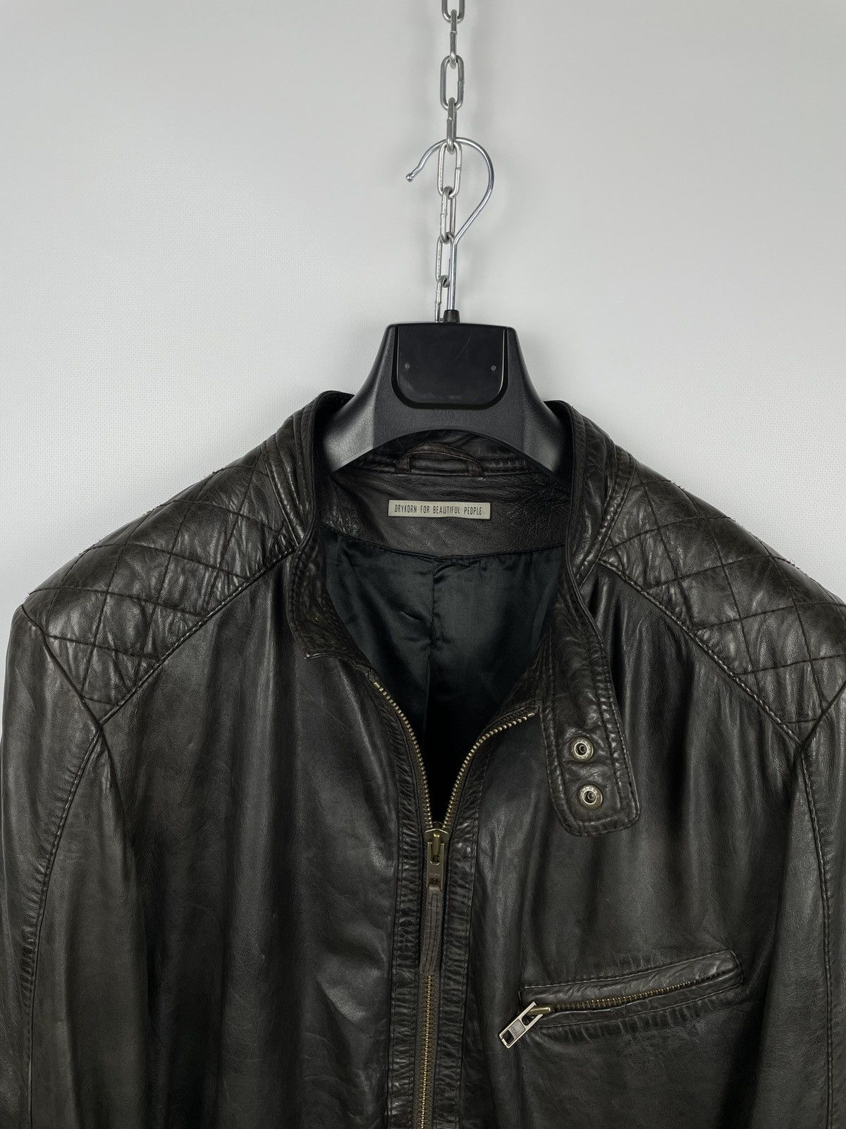 DRYKORN Drykorn For Beautiful People Leather Biker Jacket Size US L / EU 52-54 / 3 - 6 Thumbnail