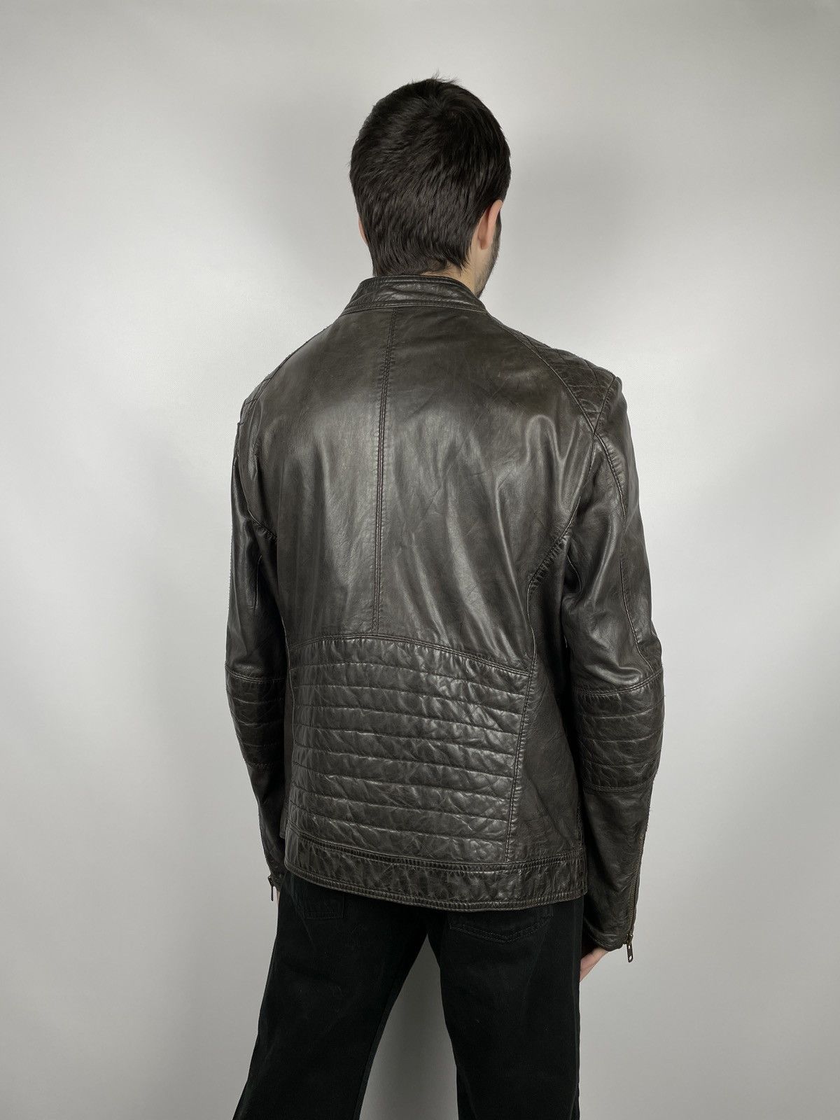 DRYKORN Drykorn For Beautiful People Leather Biker Jacket Size US L / EU 52-54 / 3 - 3 Thumbnail