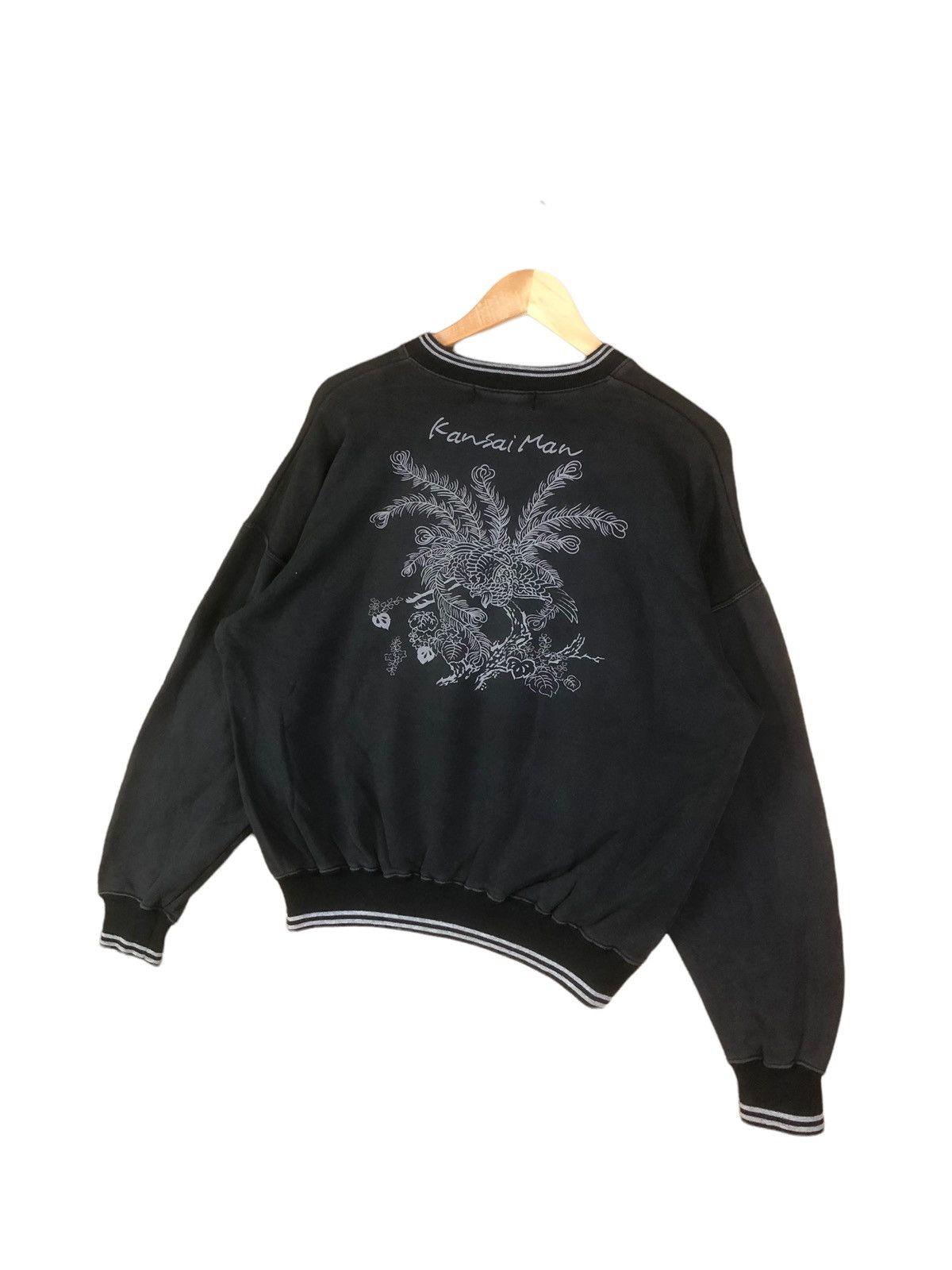 Japanese Brand × Kansai Yamamoto Japanese Brand Kansai Man Big Logo Japan Style V-Neck Size US XL / EU 56 / 4 - 7 Thumbnail