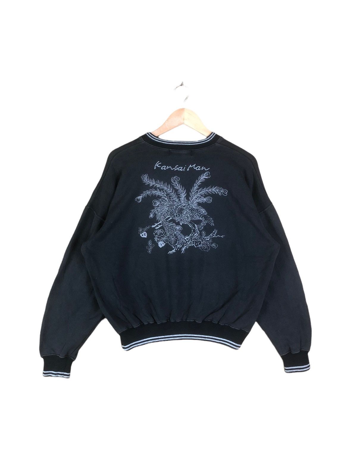 Japanese Brand × Kansai Yamamoto Japanese Brand Kansai Man Big Logo Japan Style V-Neck Size US XL / EU 56 / 4 - 1 Thumbnail