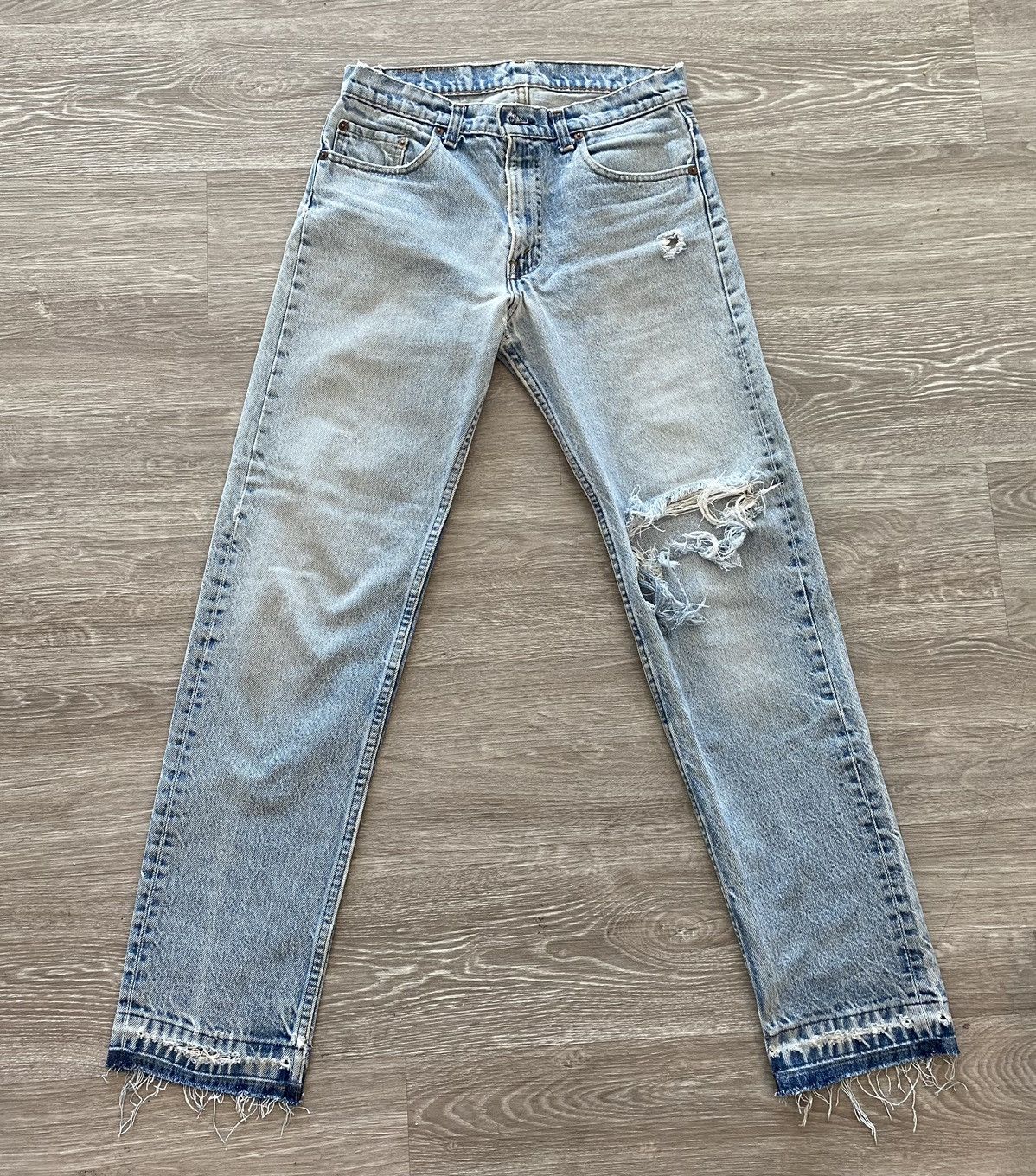 Levi's Vintage Levi 501 Distresses Denim Jeans 29x29 Size US 29 - 1 Thumbnail