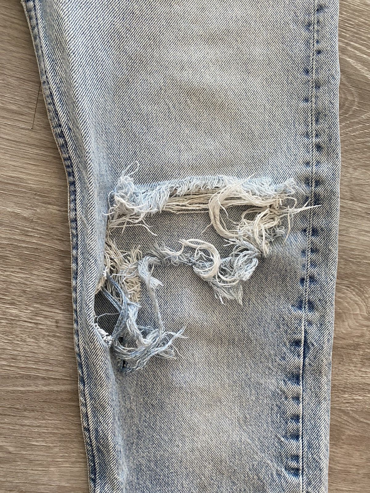 Levi's Vintage Levi 501 Distresses Denim Jeans 29x29 Size US 29 - 8 Thumbnail