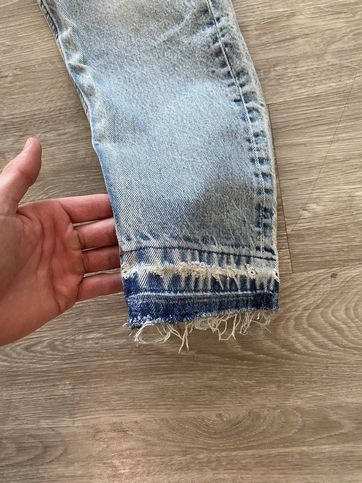 Levi's Vintage Levi 501 Distresses Denim Jeans 29x29 Size US 29 - 2 Thumbnail