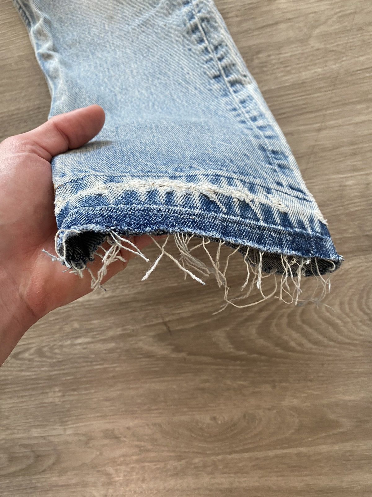 Levi's Vintage Levi 501 Distresses Denim Jeans 29x29 Size US 29 - 3 Thumbnail