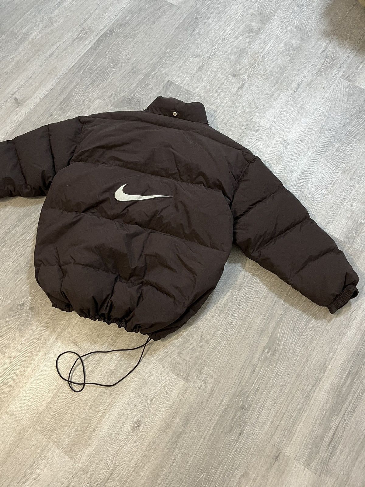 Nike Nike Vintage Y2K Brown Puffer Down Jacket Big Swoosh Logo Size US XL / EU 56 / 4 - 12 Thumbnail