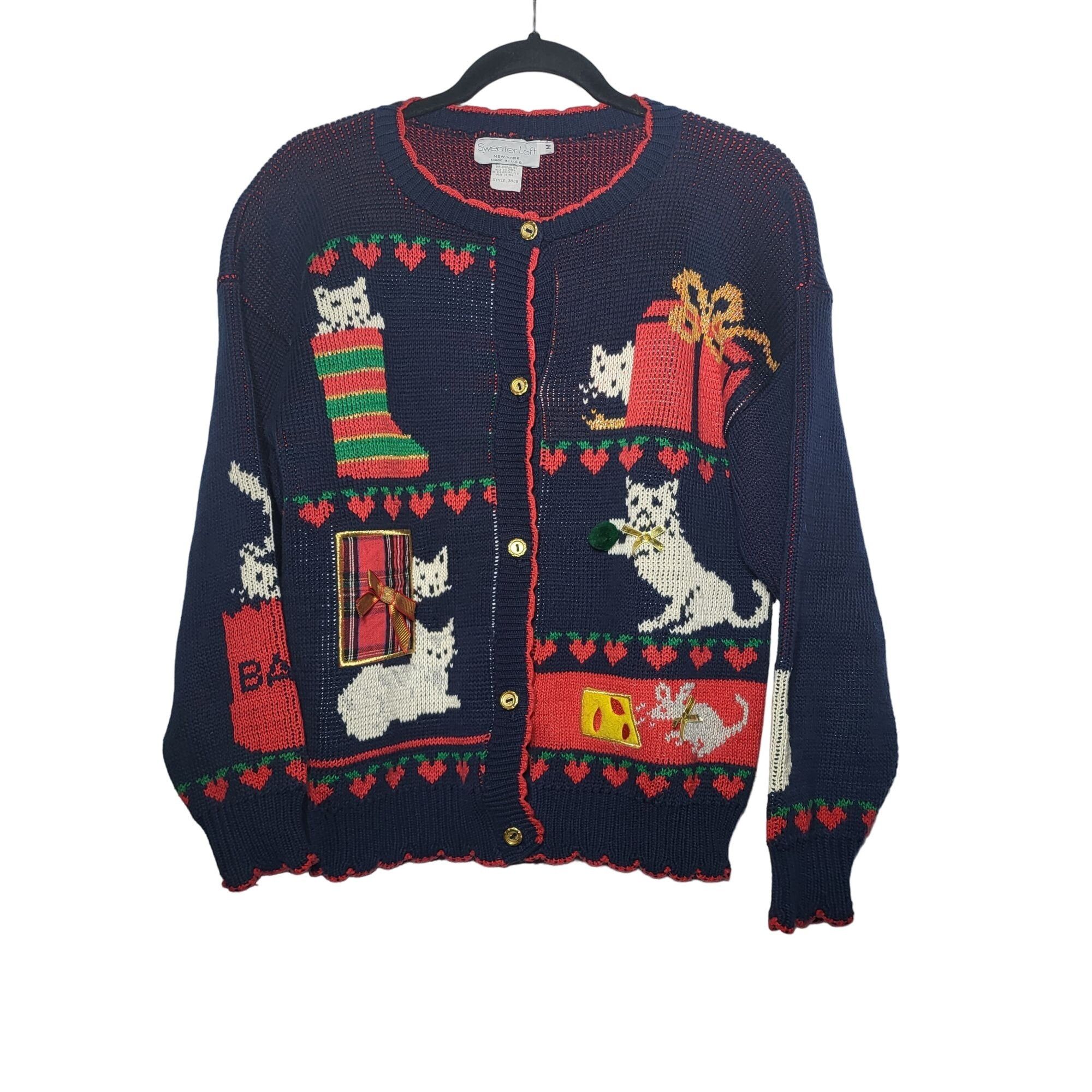 Tiger Oversized 90s Cardigan Sweater