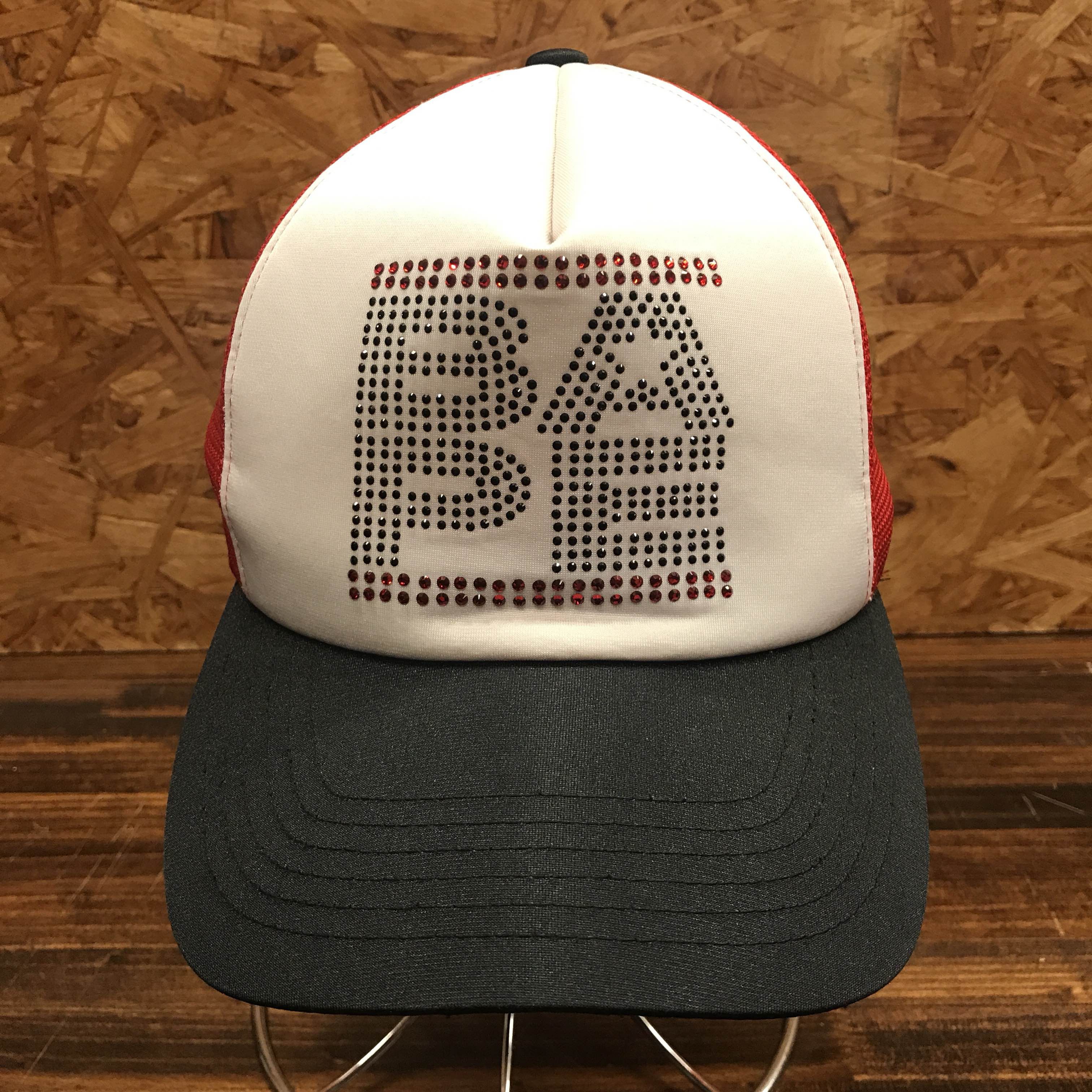 Bape RARE Vintage Swaroski Crystal Studded Mesh Trucker Cap Hats