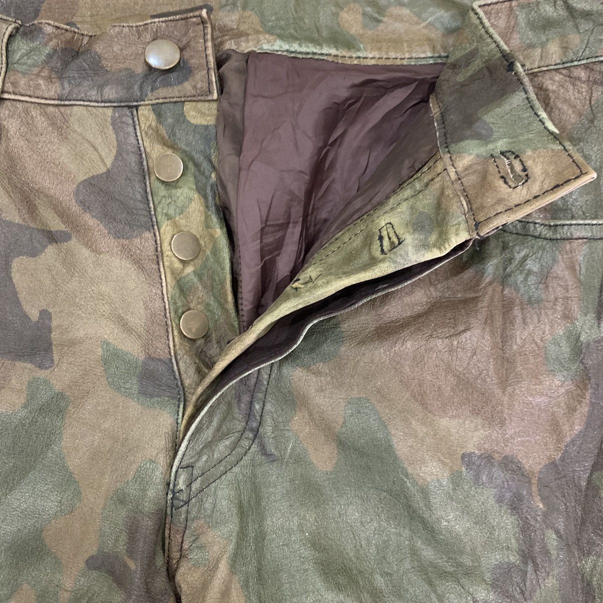 Genuine Leather EDIFICE Camo Cowhide Leather Pants Size US 28 / EU 44 - 8 Thumbnail