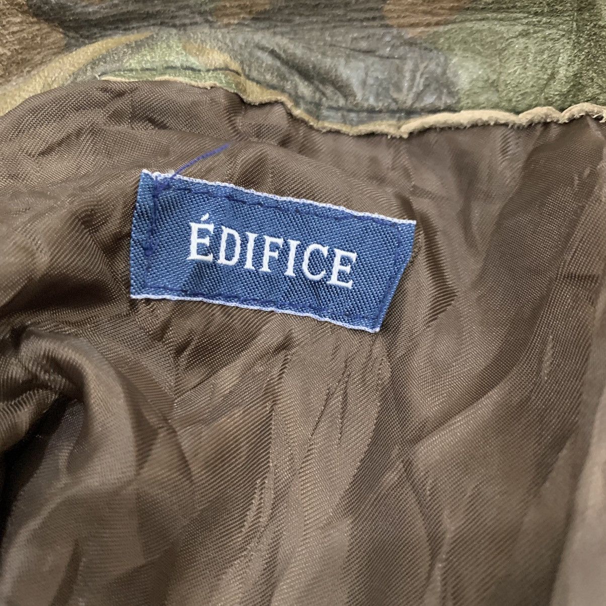 Genuine Leather EDIFICE Camo Cowhide Leather Pants Size US 28 / EU 44 - 9 Thumbnail