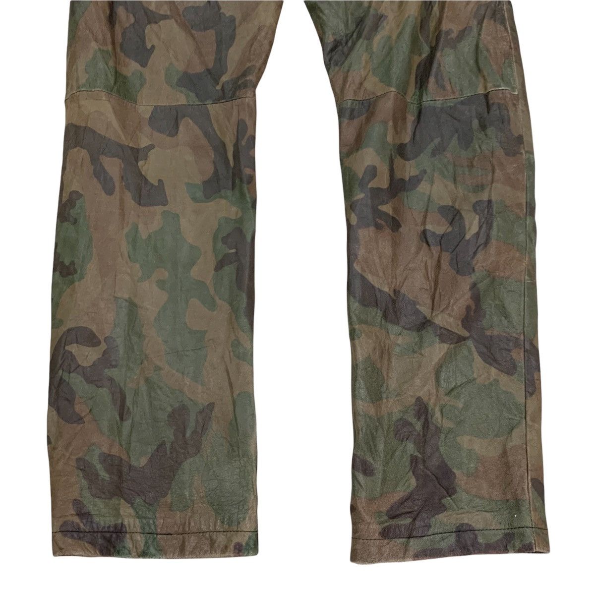Genuine Leather EDIFICE Camo Cowhide Leather Pants Size US 28 / EU 44 - 7 Thumbnail