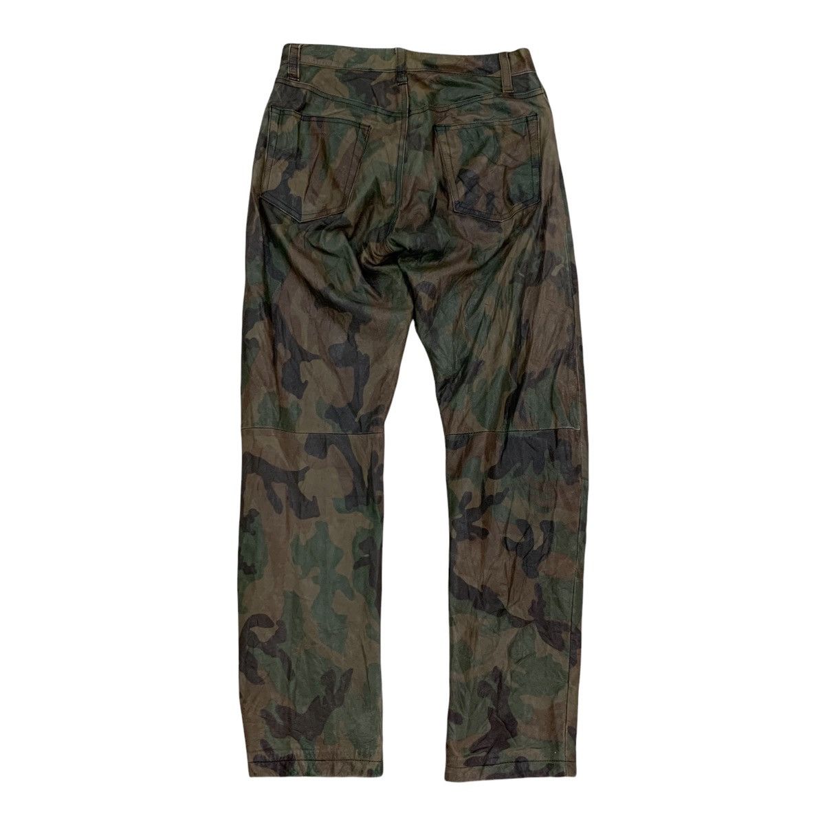 Genuine Leather EDIFICE Camo Cowhide Leather Pants Size US 28 / EU 44 - 5 Thumbnail