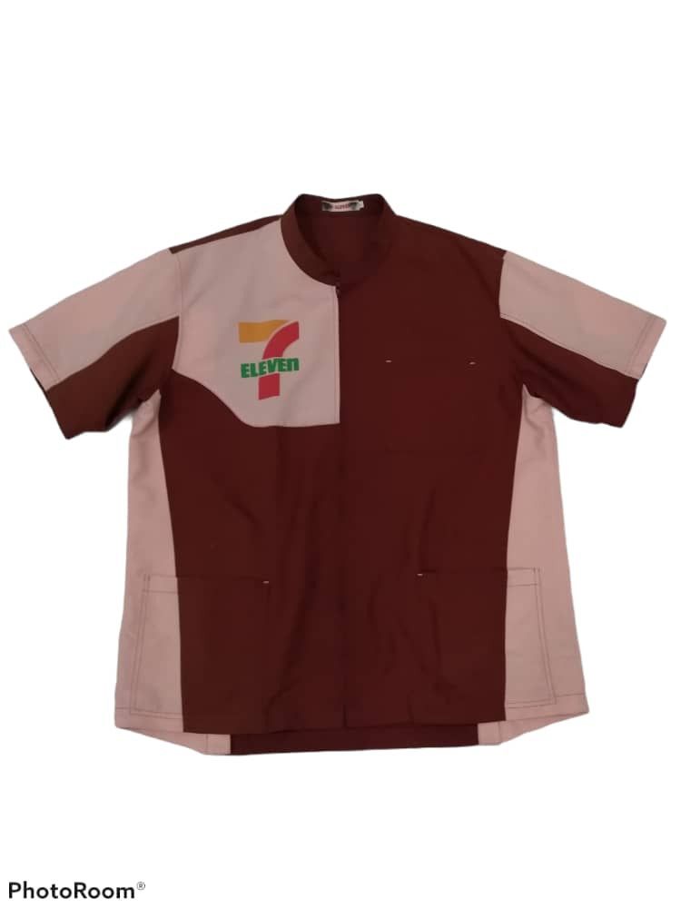 Japanese Brand × Uniform Wares × Vintage Vintage 90s 7 Eleven Uniform Wares Shirts Size US XXL / EU 58 / 5 - 1 Thumbnail