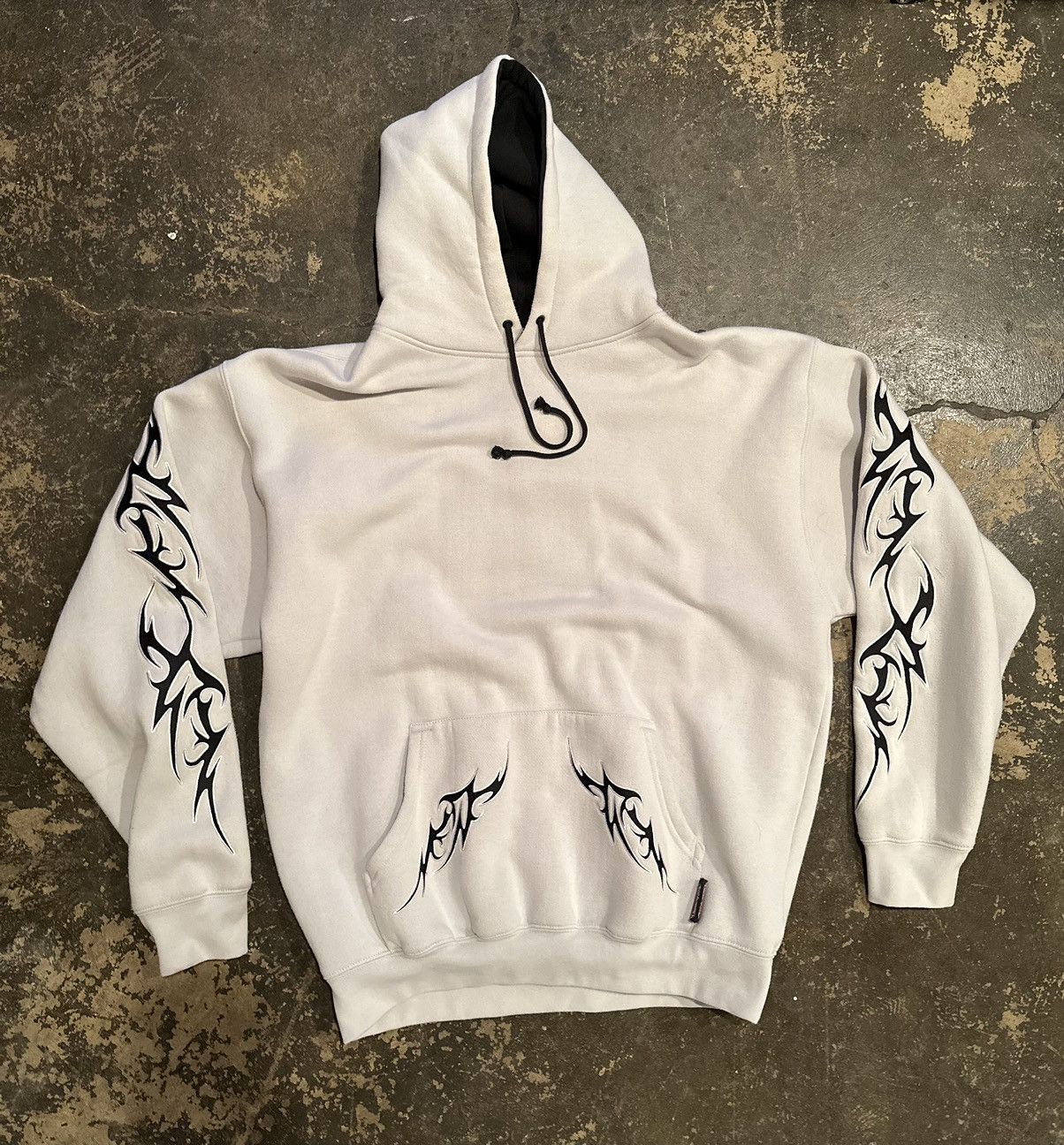 Other Streetwear Vintage Rare Vintage Sapphire Lounge Beige Embroidered Tribal Hoodie Grailed
