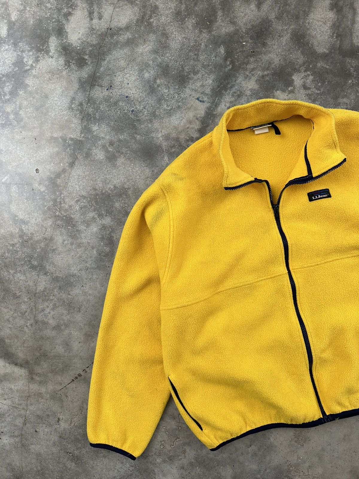 L.L. Bean L.L. Bean Yellow Logo Zip Fleece Jacket Sz. XL LL USA 90s Size US XL / EU 56 / 4 - 2 Thumbnail
