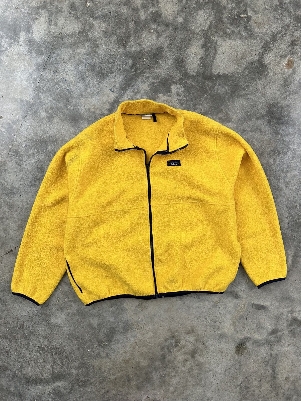 L.L. Bean L.L. Bean Yellow Logo Zip Fleece Jacket Sz. XL LL USA 90s Size US XL / EU 56 / 4 - 1 Thumbnail