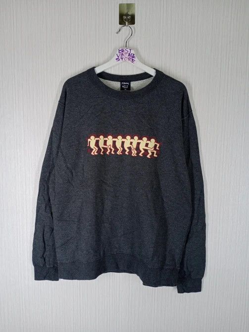Keith Haring Rare Vintage Keith Haring Art Sweatshirt Size US XL / EU 56 / 4 - 1 Thumbnail