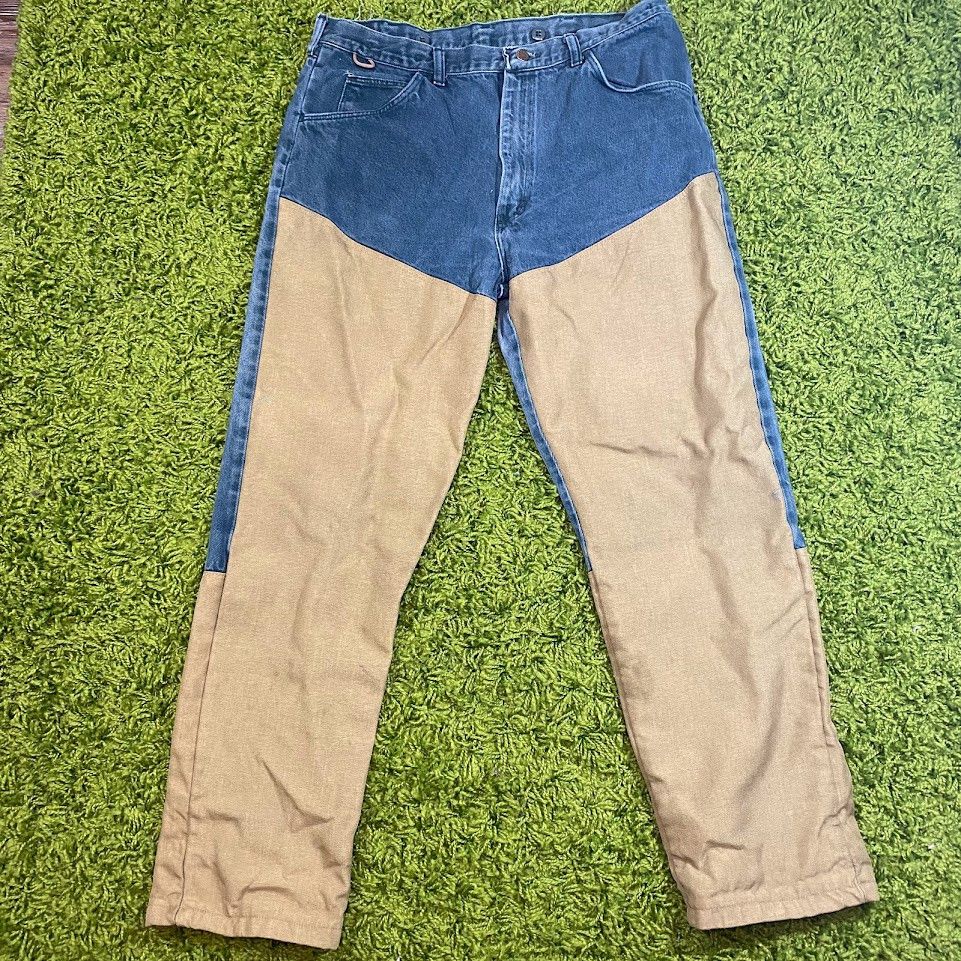Vintage × Wrangler Vintage Wrangler Double Knee Pants 38x32 Size US 38 / EU 54 - 1 Thumbnail