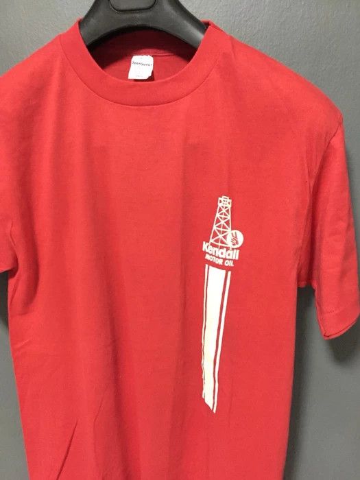 Vintage vintage Kendall Motor oil Promo T-shirt Sportswear Tag 80's Size US L / EU 52-54 / 3 - 3 Thumbnail
