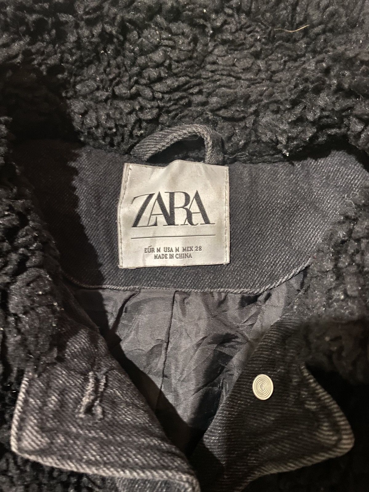 Zara 💥Zara Sherpa Fleece Denim Jacket Size M / US 6-8 / IT 42-44 - 9 Thumbnail