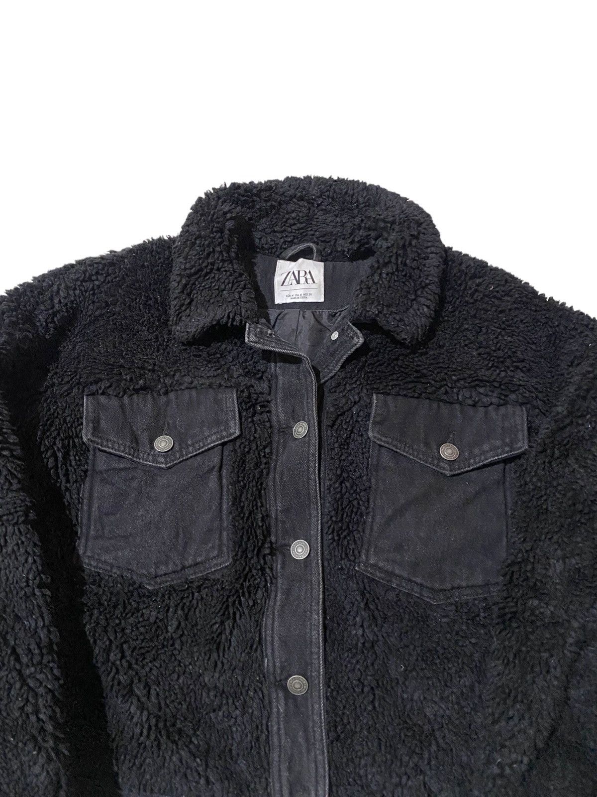 Zara 💥Zara Sherpa Fleece Denim Jacket Size M / US 6-8 / IT 42-44 - 7 Thumbnail